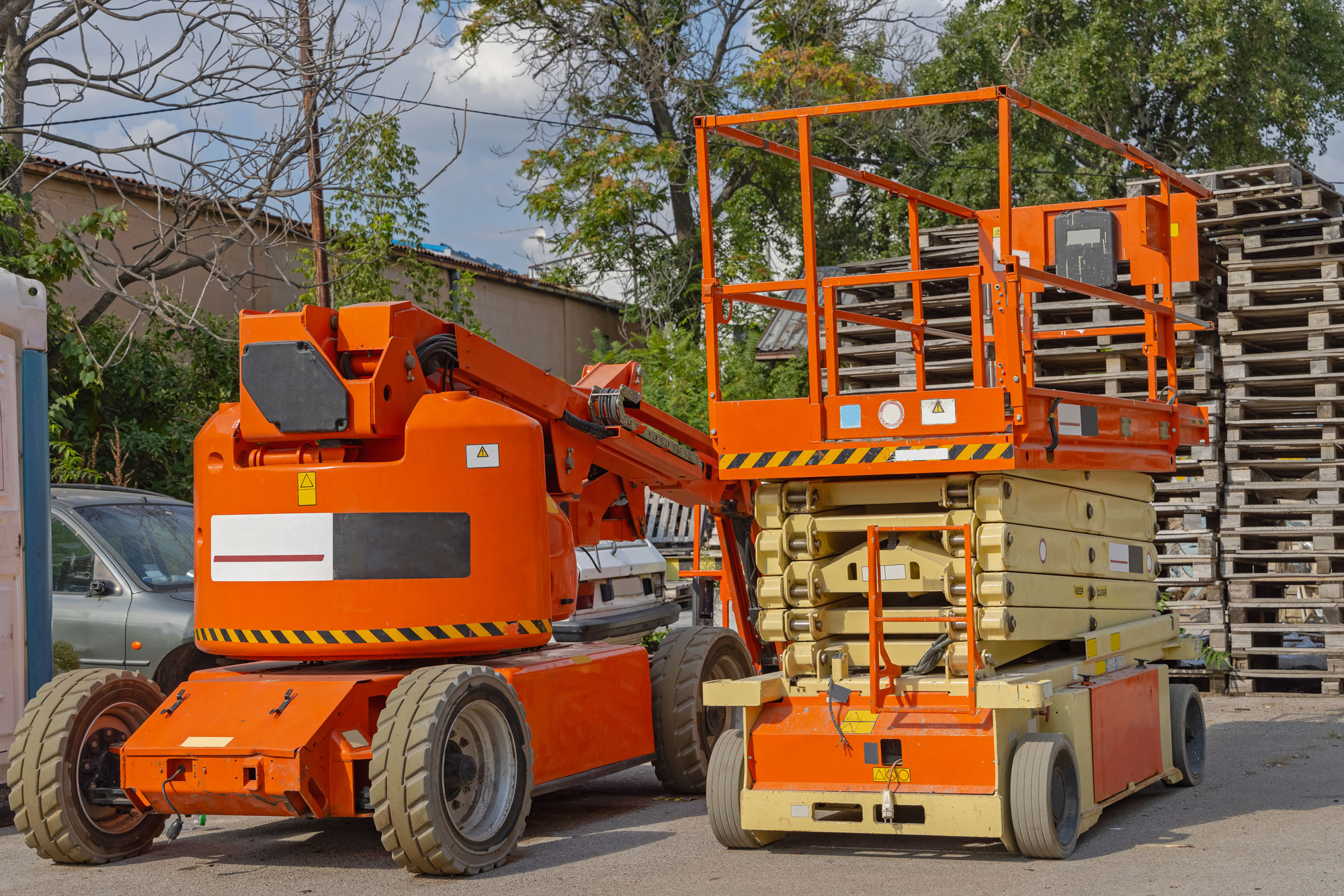 2 types of lifts boom and Scissor